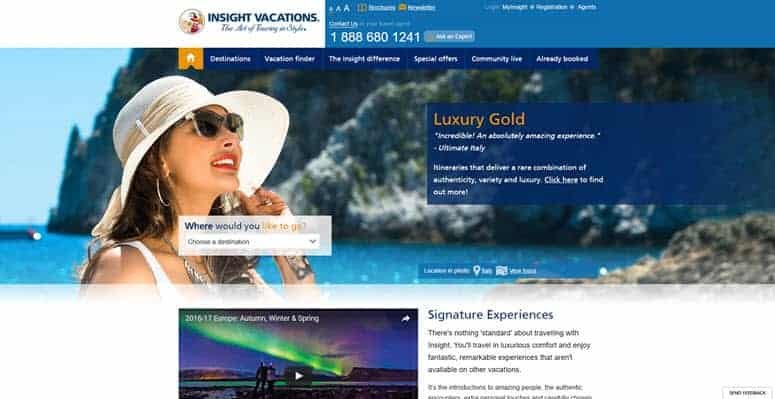 travel agent portal insight vacations