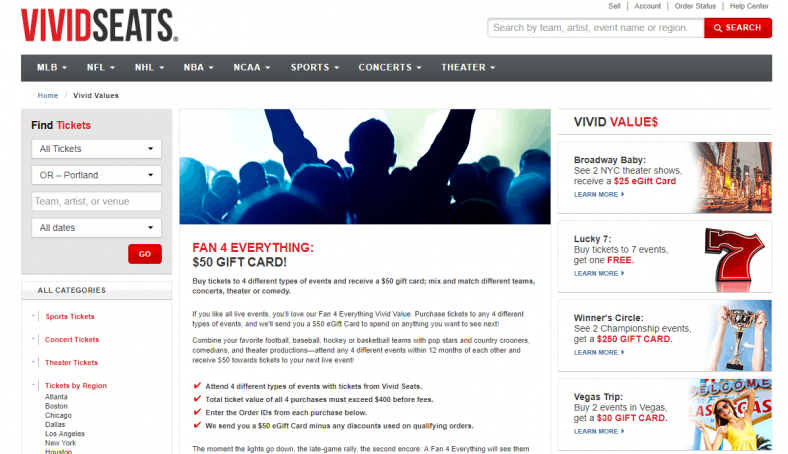 reviews vivid seats reliable legit safe site