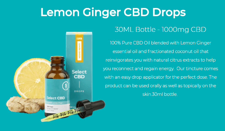 select cbd lemon ginger drops review