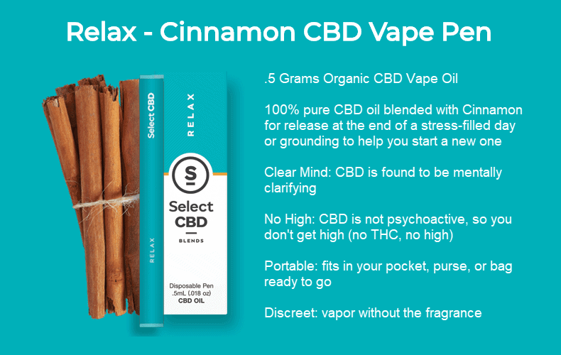 select cbd relax vape pen review cinnamon