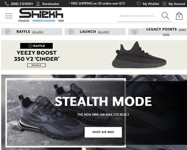 shiekh shoes website
