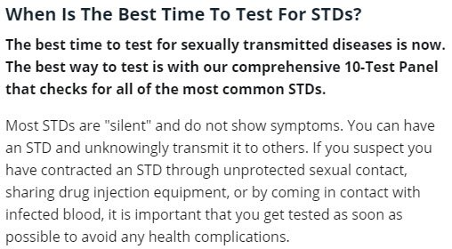 best time to test for stds
