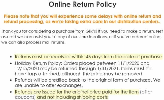 legit gliks return policy review 2021 reliable1