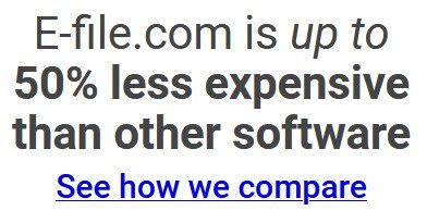 e-file vs turbotax compare software