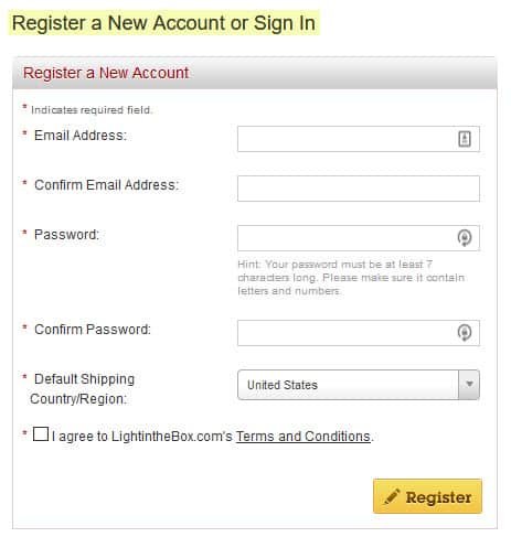 register account sign in lightinthebox.com